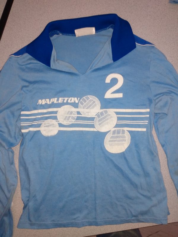 old blue volleyball jersey